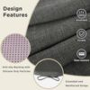 Chair Cushions for Windsor Chairs Set of 2 Dark Grey 16.5"x15.5"