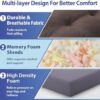 IASEAHK Memory Foam Dining Chair Cushions, Beige, 16.5"x16.5"x3.5"