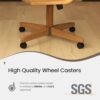Douglas 4pc Swivel Tilt Kitchen Dining Chair - Taupe-Chestnut