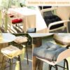 MAGIC ELEPHANT Chair Cushions for Dining Chair, Shredded Memory Foam Kitchen Chair Cushions Set of 4, Non-Slip Thick Dinning Room Chair Pads Seat Cushions, 15.5" x 15.5" x 4" (Grey)