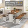 Tribesigns Farmhouse 47" Small Apartment Dining Table Set: Cozy, Co…