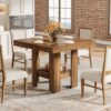 Tribesigns 31.5" Square Dining Table for 4, Small Kitchen Table with Shelf Storage, Compact Dining Room Furniture for Apartments, Offices, Living Rooms, Restaurants, Brown