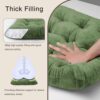 6 Pack Chair Cushions for Dining Chairs 15.5"x15.5" Green