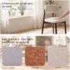 Farmhouse Dining Chairs Set of 4, Mid Century Modern Dining Room Chairs, Chenille Upholstered Kitchen Kitchen Chairs for Living Room Restaurant Cafe, Dark Walnut/Beige (Sparkle)