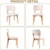 Mid Century Modern Wooden Dining Chairs (Set of 2) for Comfort & Style