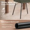 4 Comfortable Chenille Dining Chairs with Lumbar Support