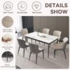 4 Pieces Dining Chairs, Modern Dining Room Chairs for Dining Room, Living Room, Bedroom, Set of 4 Kitchen Chair with Metal Legs, Dinner Chairs Only