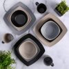 Gibson Elite Soho Lounge Dinnerware Set, Service for 4 (16pcs), Matte Taupe