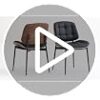 Angled view of comfortable dining room chairs showing the reinforced metal frame and 350lb weight capacity.