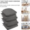 Wellsin chair cushions for dining chairs 6 pack shown in a modern dining room