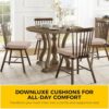 Vacuum packed downluxe chair cushions set before expanding to original shape