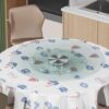31" Large Lazy Susan for Dining Table Kitchen Glass Turntable with Aluminum Alloy Bearing, Smooth Swivel