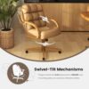 Douglas 4pc Swivel Tilt Kitchen Dining Chair - Taupe-Chestnut