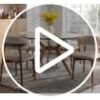 Farmhouse Dining Chairs Set of 8, Mid Century Modern Wooden Velvet Fabric Upholstered Kitchen Chairs with Curve Back, Dining Room Chairs for Living Room Restaurant Cafe with Brown Legs, Warm Gray