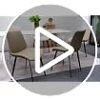 Modern Dining Chairs Set of 4, PU Leather Dining Room Chairs, Upholstered Kitchen Chairs with Ergonomic Backrest & Sturdy Metal Legs, Perfect for Dining Room, Living Room, Brown