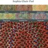 Rhody Rug Katie KA43 Burgundy 15" x 15" Chair Pad Set-of-4 - Round Chair Cushion with Ties for Round Shaped Patios, Dining Room Seat - Seat Cushions, Ideal as Home Decor - Made in USA