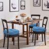BUYUE 2-in-1 Chair Cushion for Dining Chair – Detachable Double-Layer, Use as 2 Seat Pads or 1 Extra-Thick Pad, Latex Foam, Non-Slip, Dark Blue