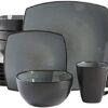 Professional studio shot of the complete 16-piece dinnerware set service for four